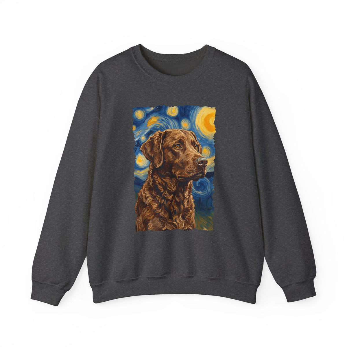 Chesapeake Bay Retriever Van Gogh Crewneck Sweatshirt