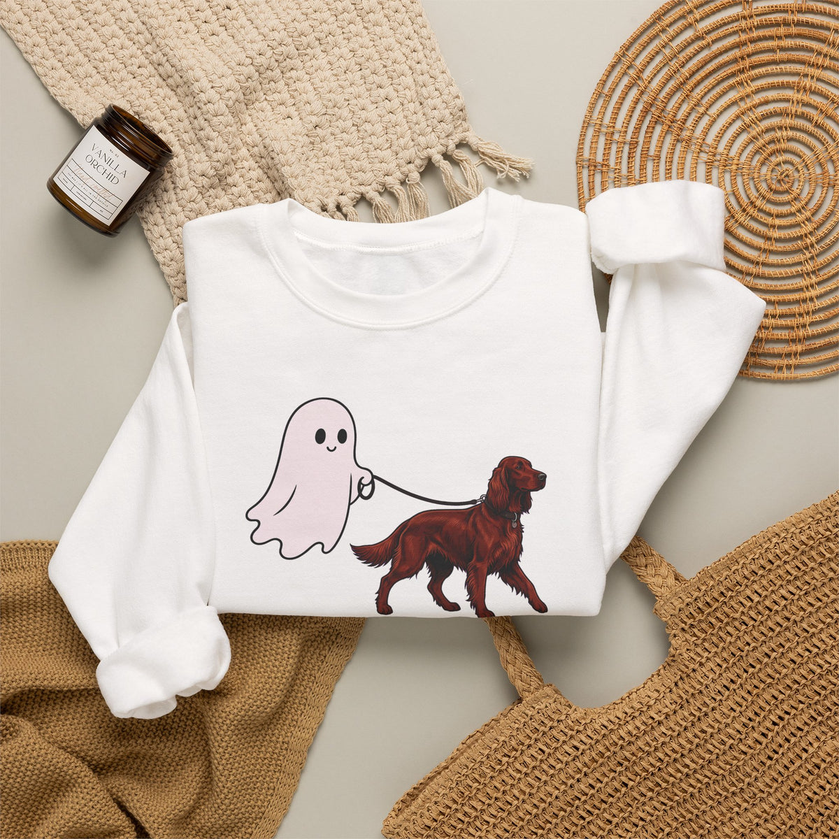 Irish Setter Ghost Walk Crewneck Sweatshirt