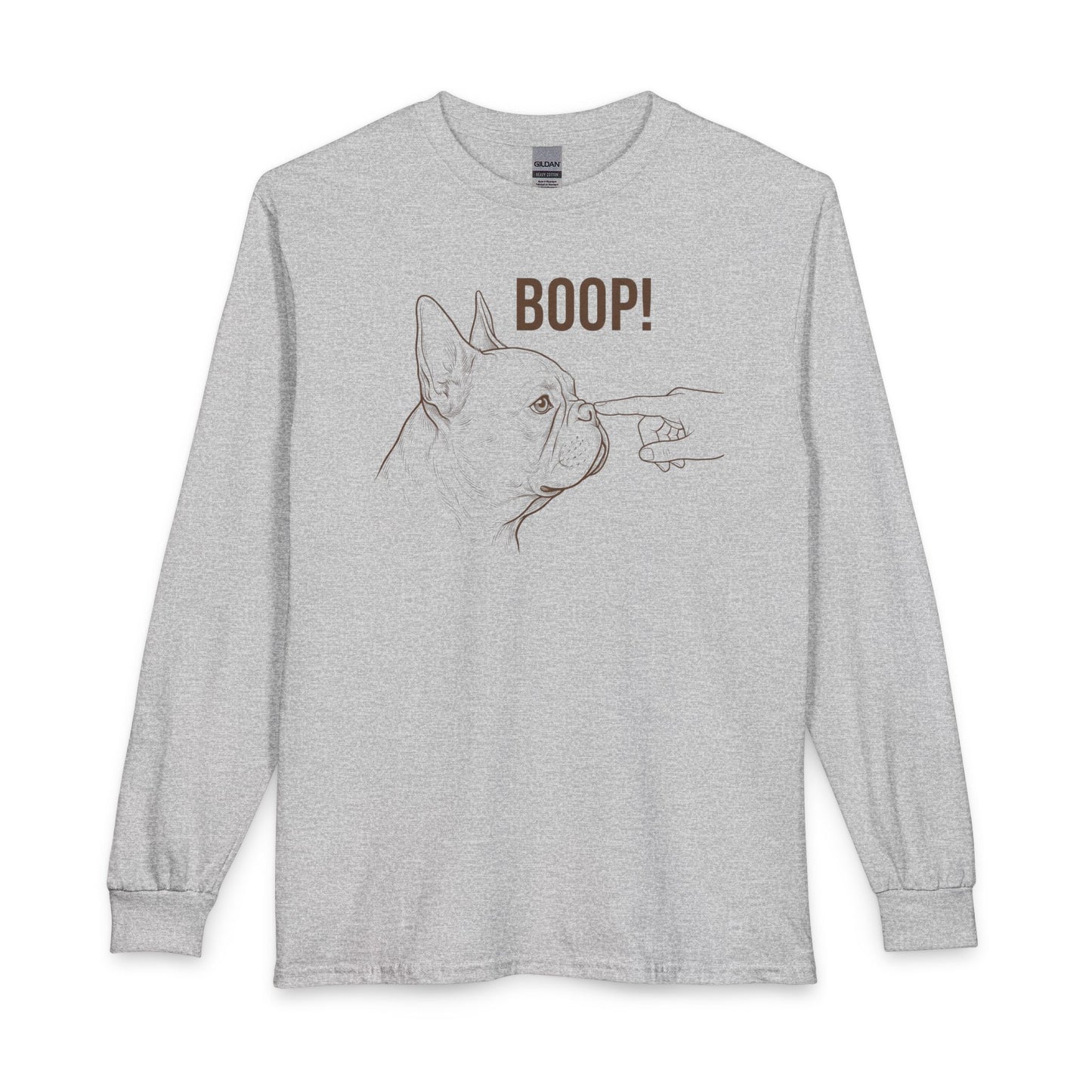 French Bulldog Boop Long Sleeve Sport Grey