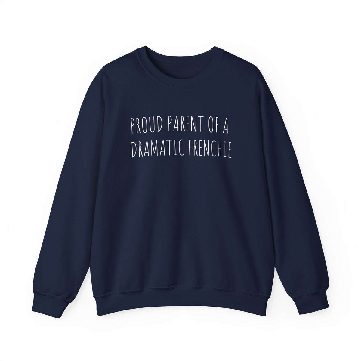 Dramatic Frenchie Crewneck Sweatshirt Navy
