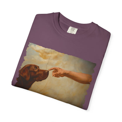 God Creates Chocolate Lab Premium Tee