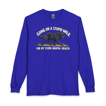 Black Labrador Stupid Walk Long Sleeve