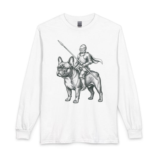 French Bulldog Knight Long Sleeve White
