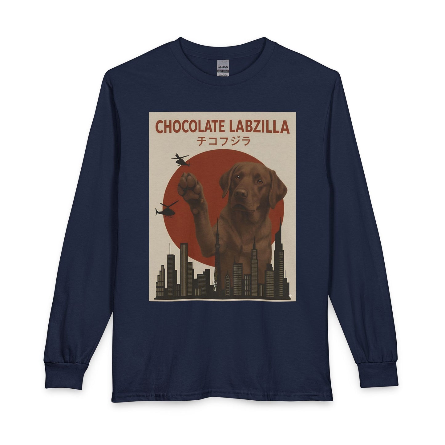 Chocolate Labzilla Labrador Long Sleeve