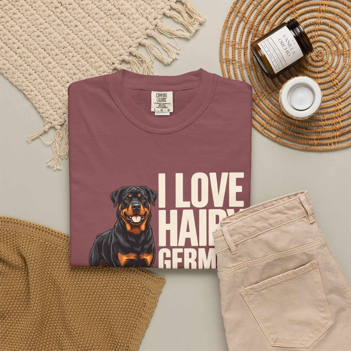 Rottweiler Hairy German Boys Premium Tee