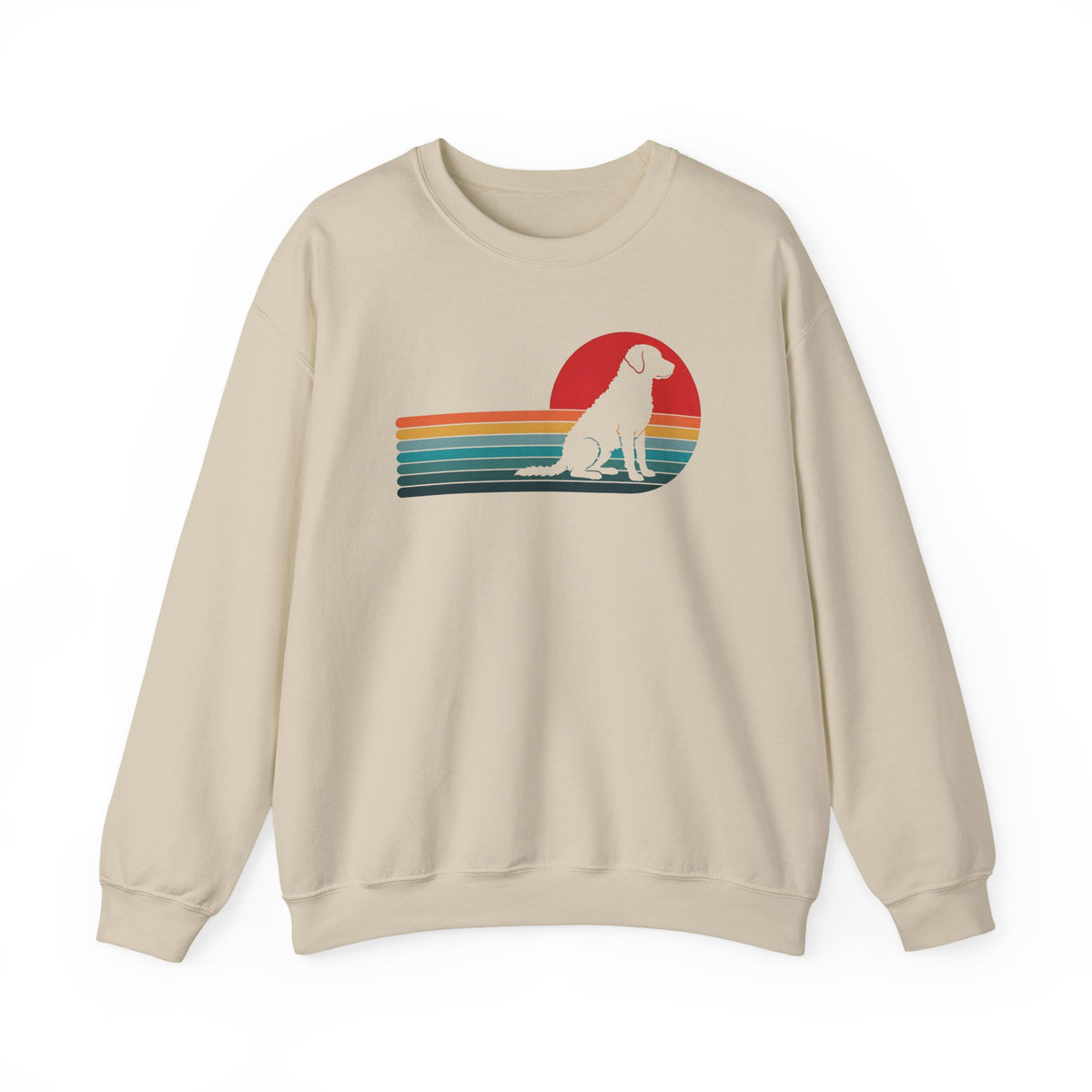 Chesapeake Bay Retriever Retro Sunset Crewneck Sweatshirt