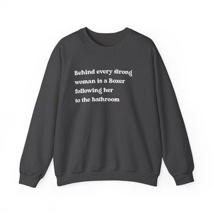 Boxer Strong Woman Crewneck Sweatshirt