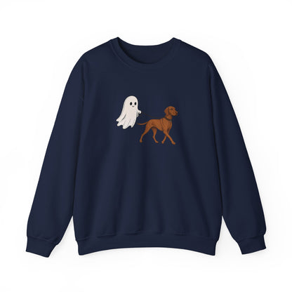 Vizsla Ghost Halloween Crewneck Sweatshirt