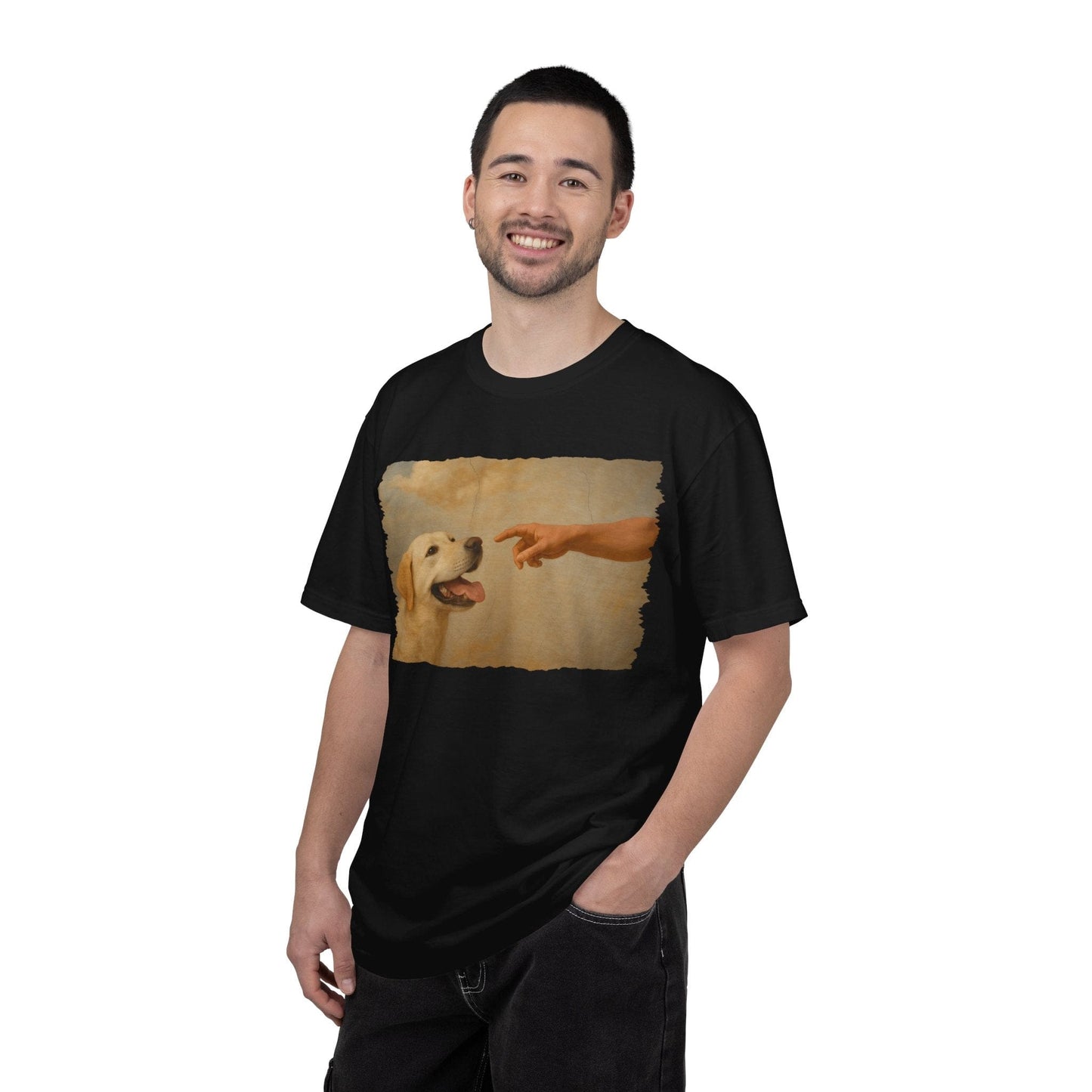 God Creates Yellow Lab Premium Tee