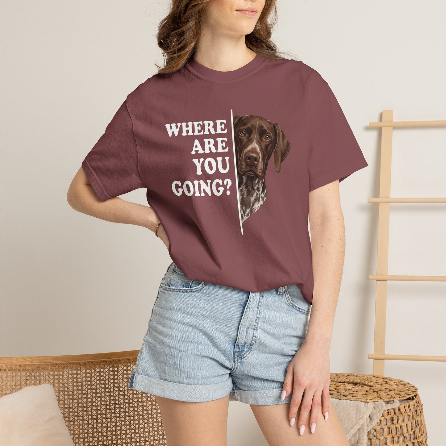 German Shorthaired Pointer Followning Premium Tee