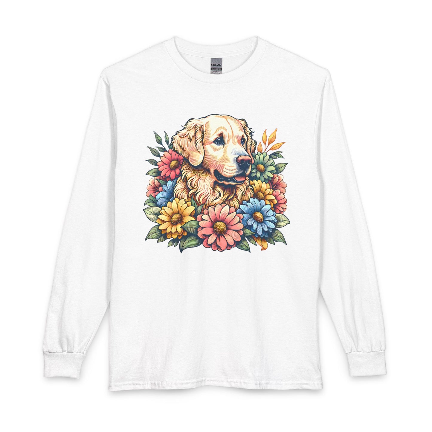 Golden Retriever Flower Long Sleeve
