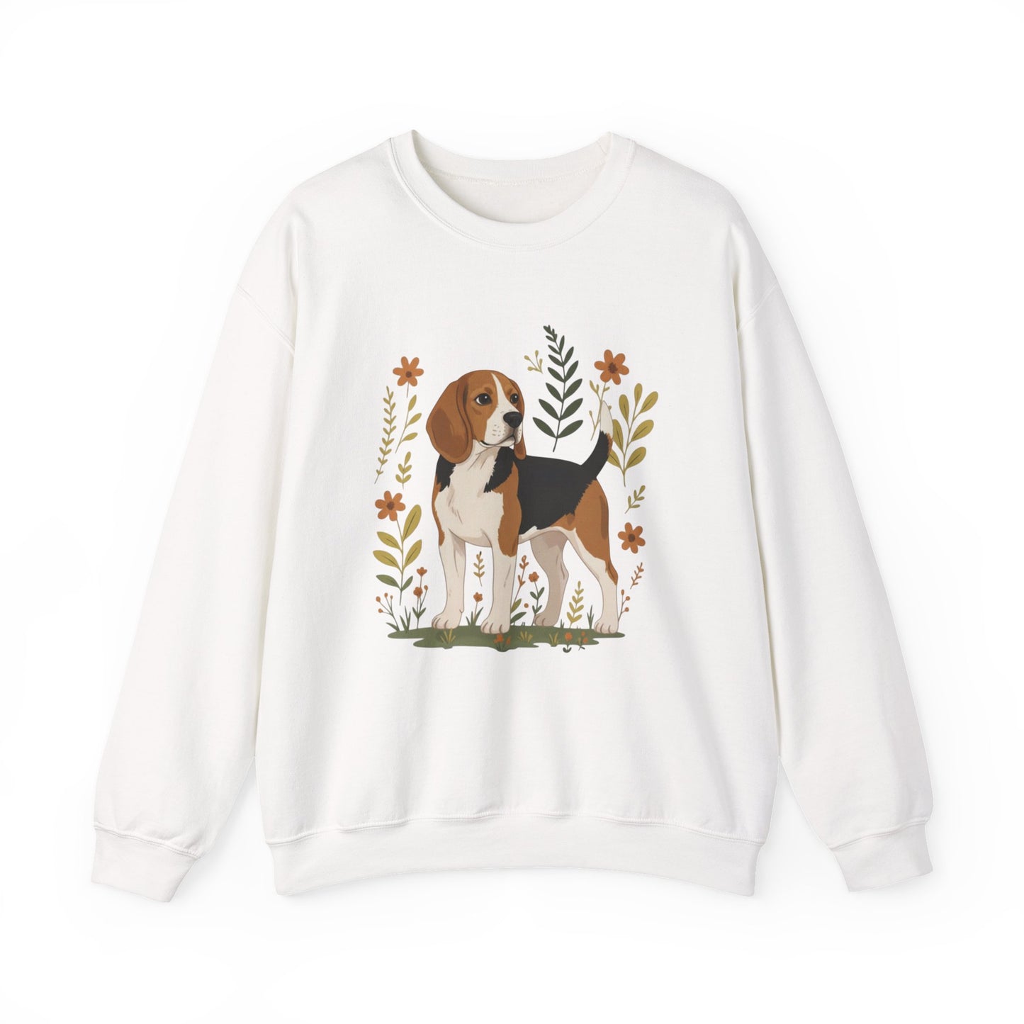 Beagle Flowers Crewneck Sweatshirt