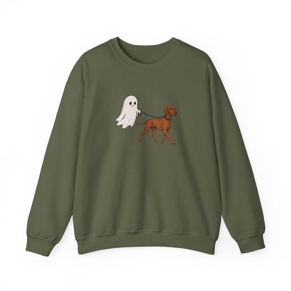 Vizsla Ghost Halloween Crewneck Sweatshirt