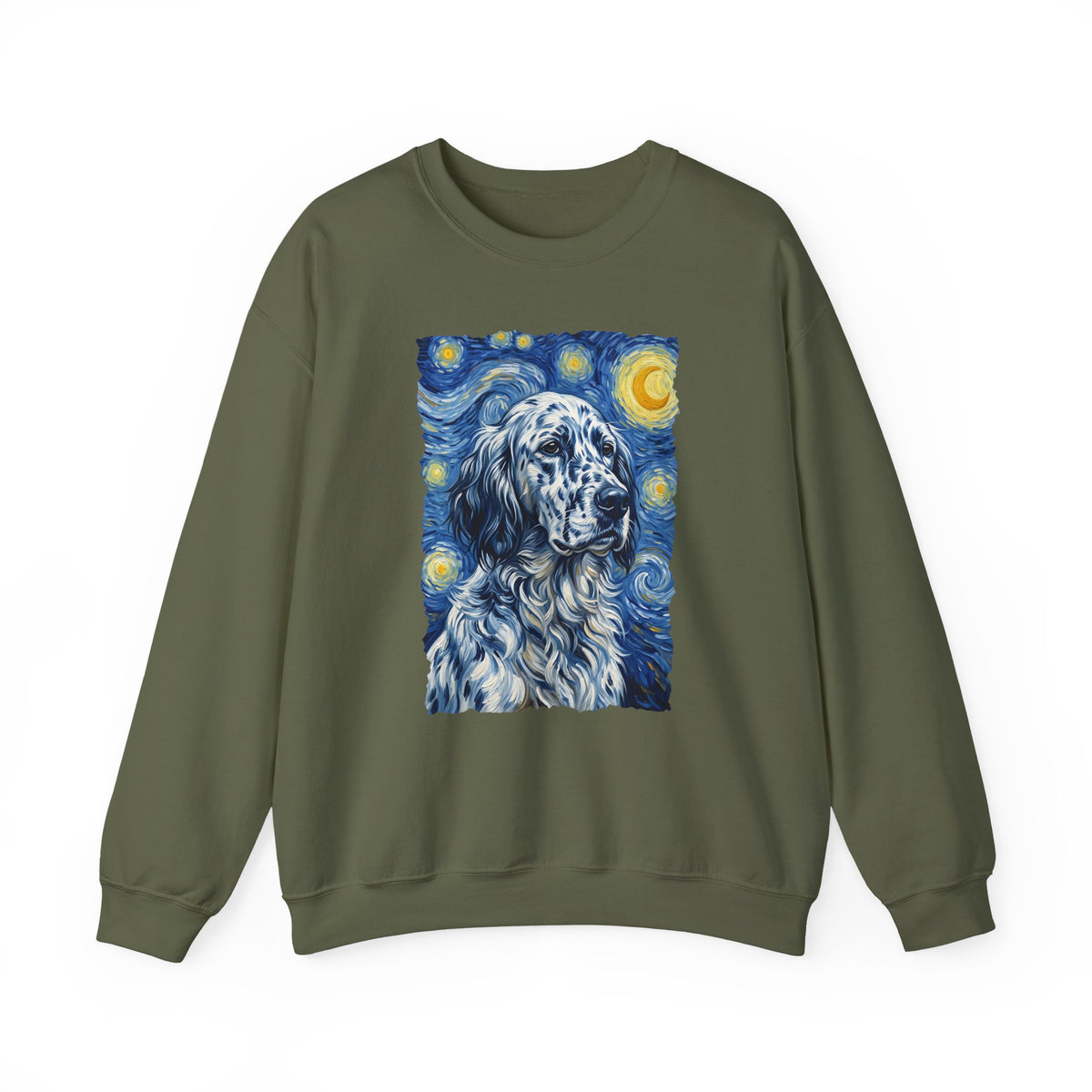 English Setter Van Gogh Crewneck Sweatshirt