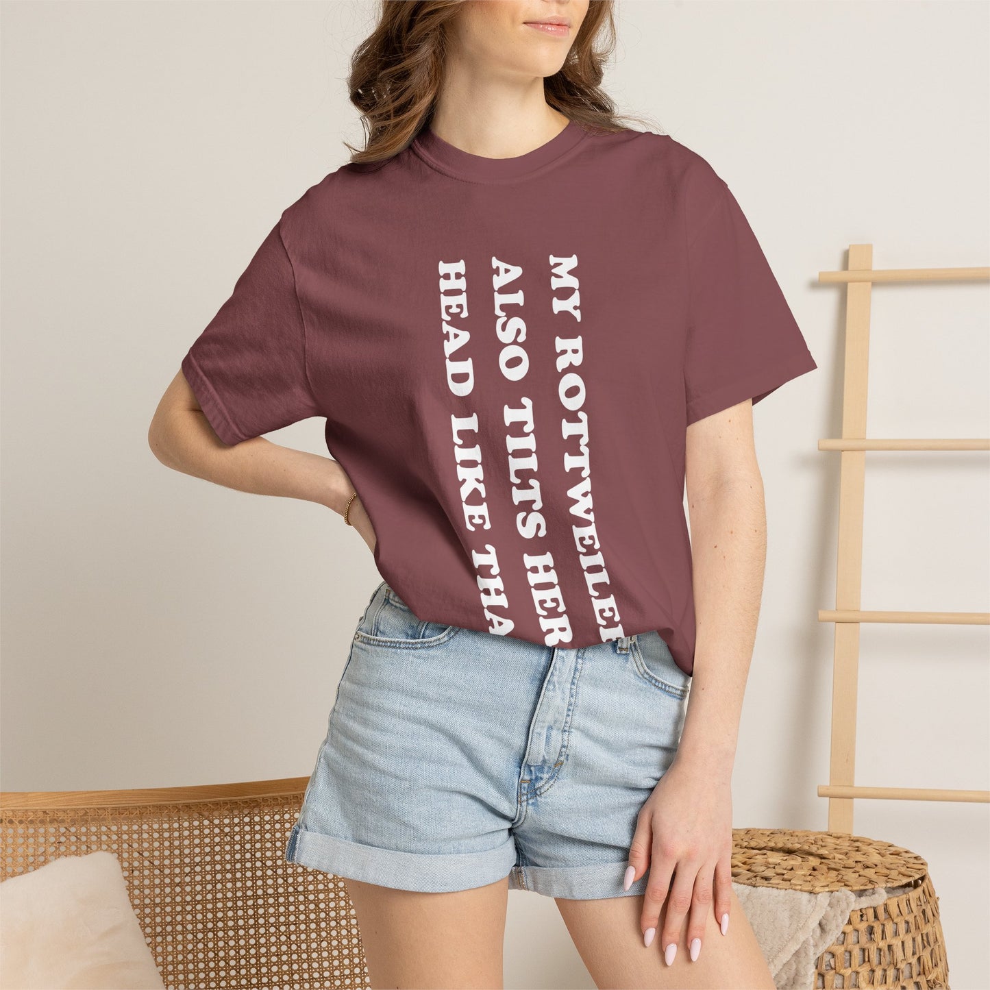 Rottweiler Tilts Her Head Premium Tee
