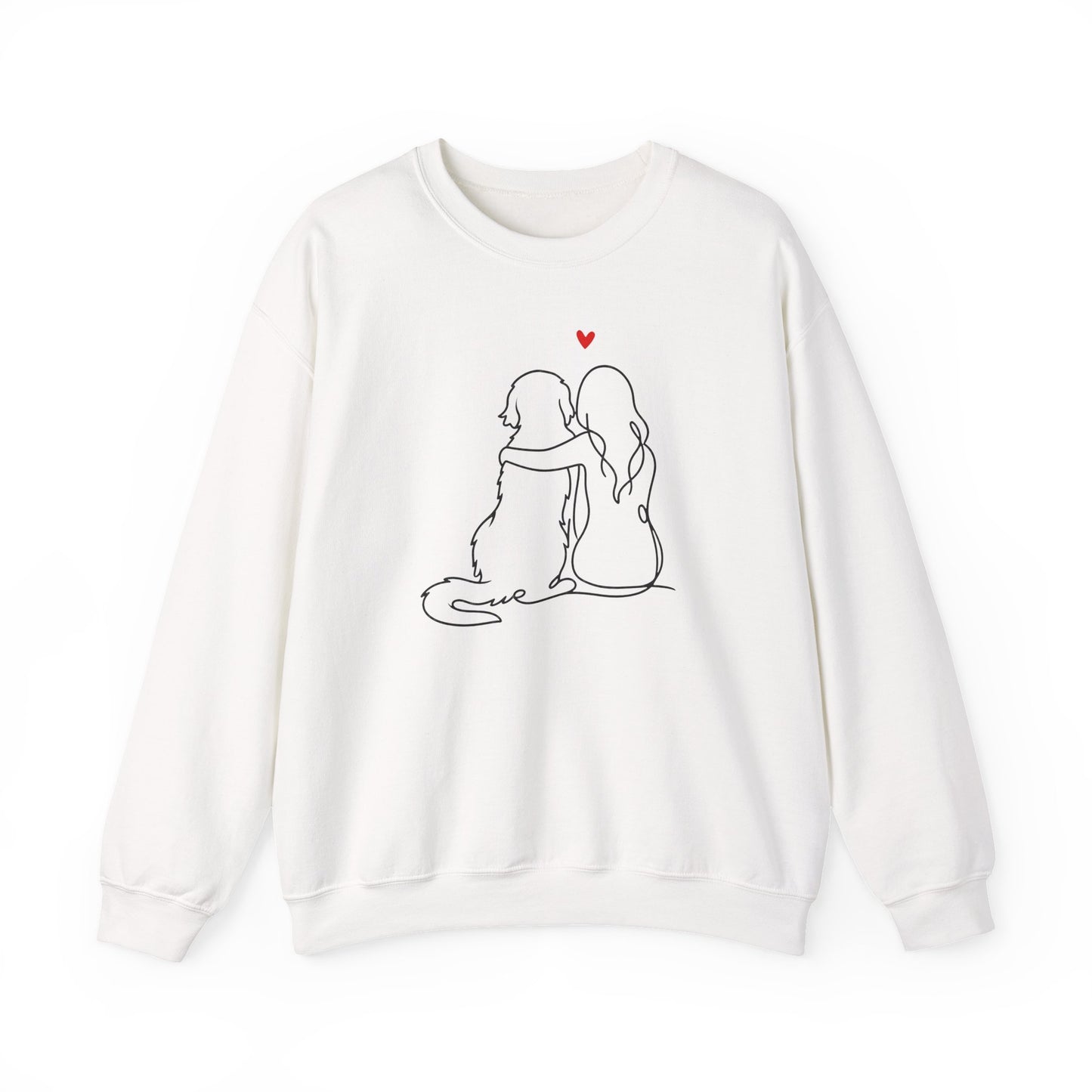 Flat Coated Retriever Hug Crewneck Sweatshirt