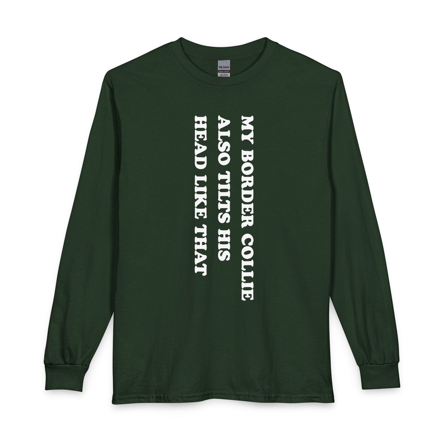 Border Collie Tilt His Head Long Sleeve