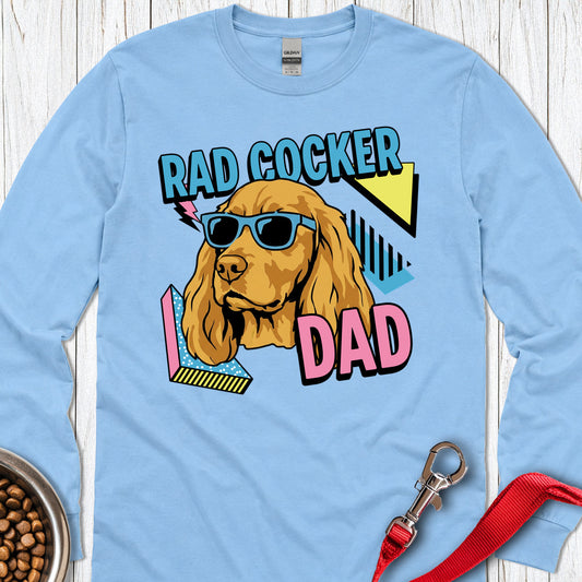 90's Rad Cocker Dad Long Sleeve — Carolina Blue
