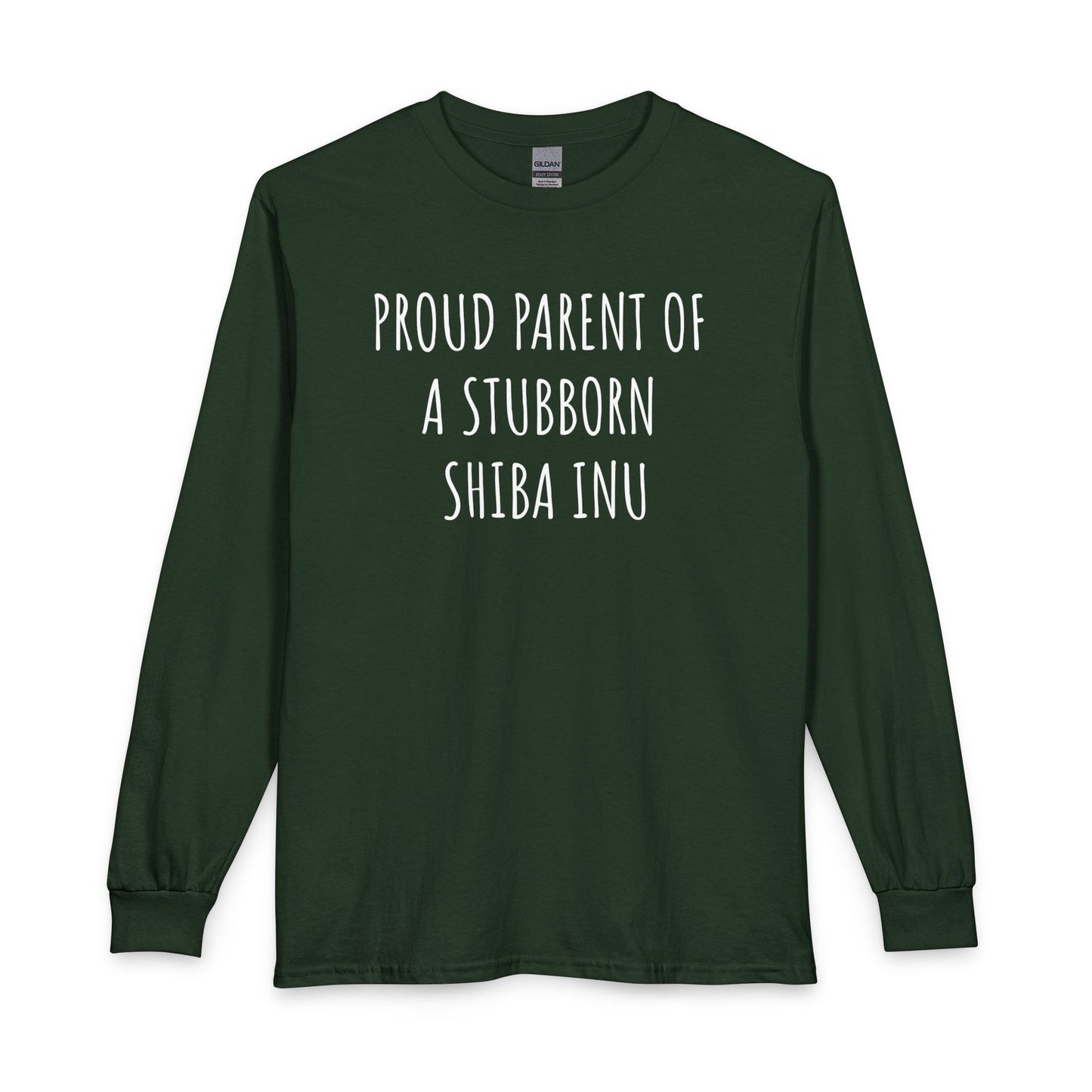 Proud Shiba Inu Parent Long Sleeve Forest Green