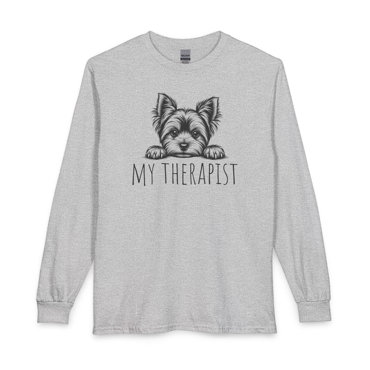 Yorkshire Terrier My Therapist Long Sleeve Sport Grey