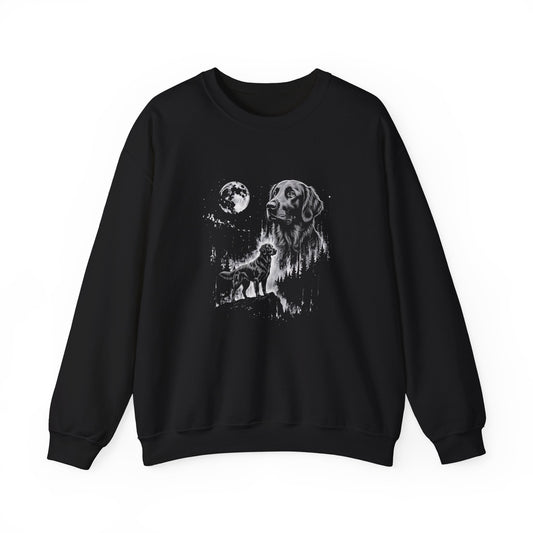 Flat Coated Retriever Moonlight Crewneck Sweatshirt