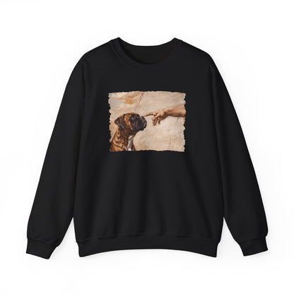 God Creates Brindle Boxer Crewneck Sweatshirt