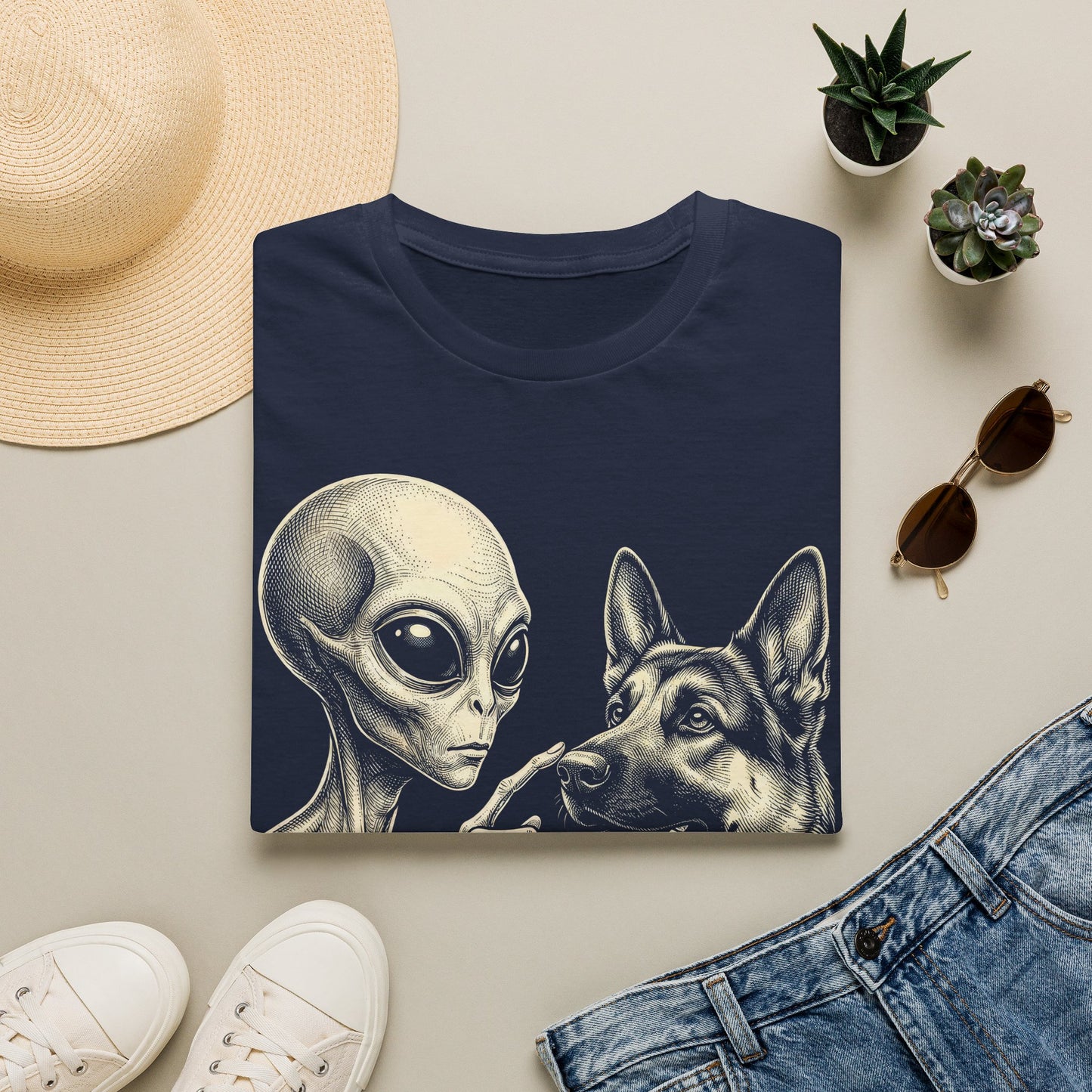 German Shepherd & Alien