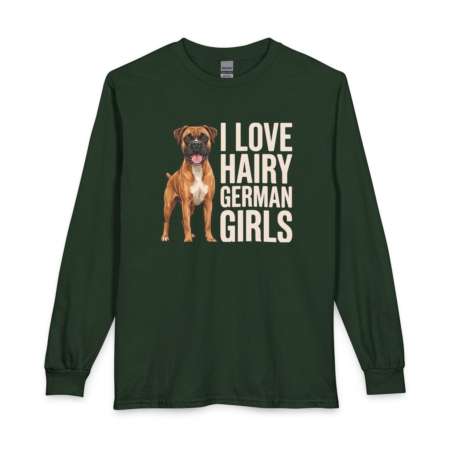 Fawn Boxer Hairy German Girl Long Sleeve