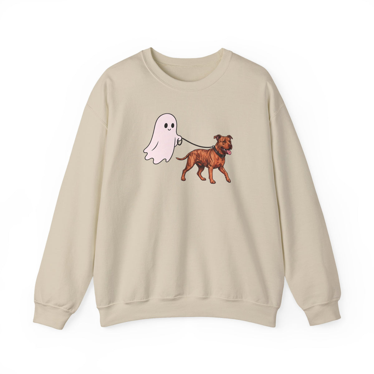 Pitbull Red Nose Ghost Walk Crewneck Sweatshirt