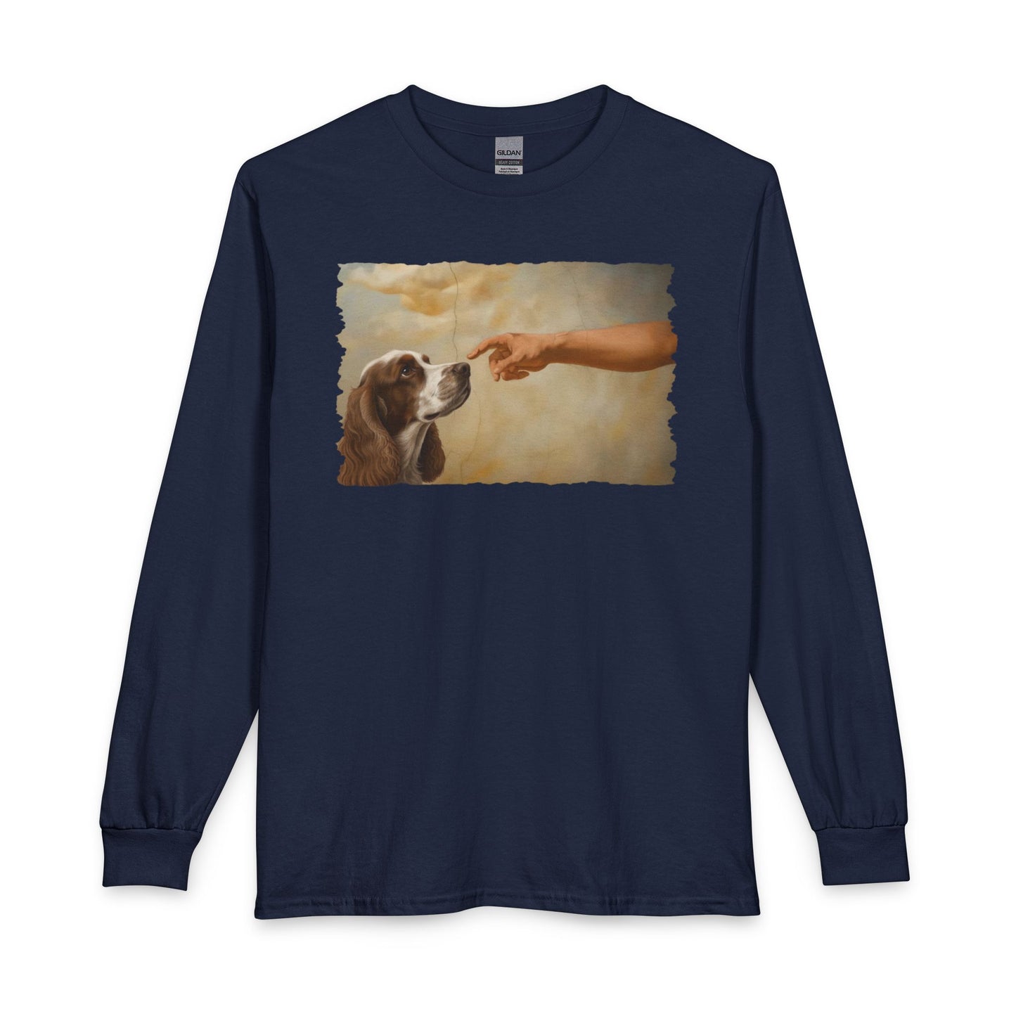 God Creates Orange White Cocker Spaniel Long Sleeve