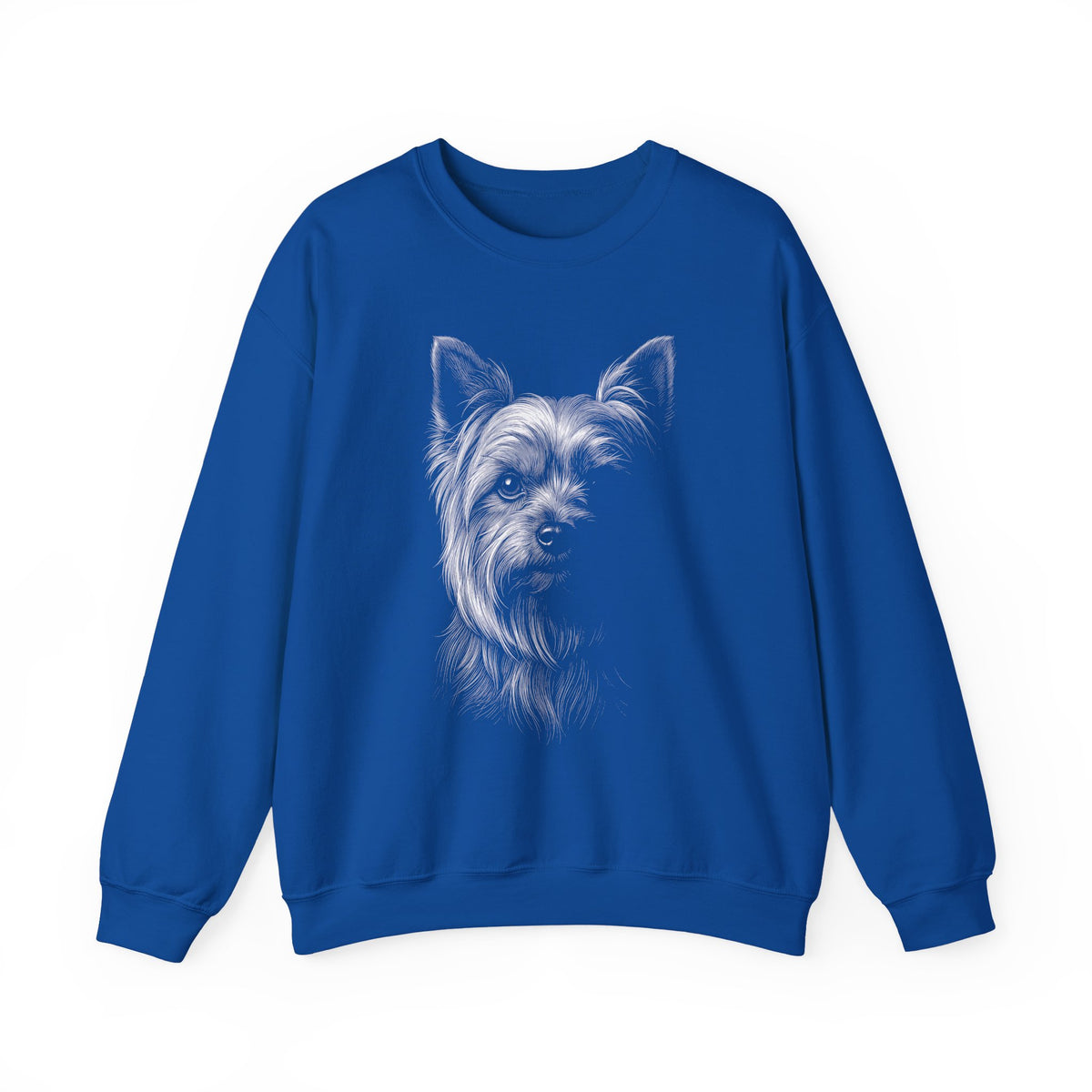 Yorkshire Terrier Engraved Crewneck Sweatshirt Royal