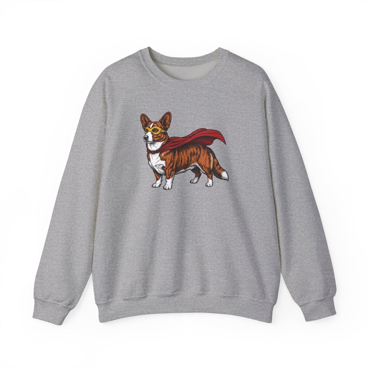 Cardigan Welsh Corgi Red Brindle Superhero Crewneck Sweatshirt