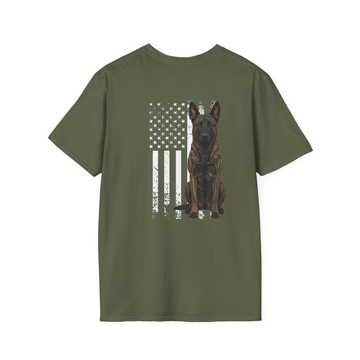 Dutch Shepherd USA (Back Print) Military Green