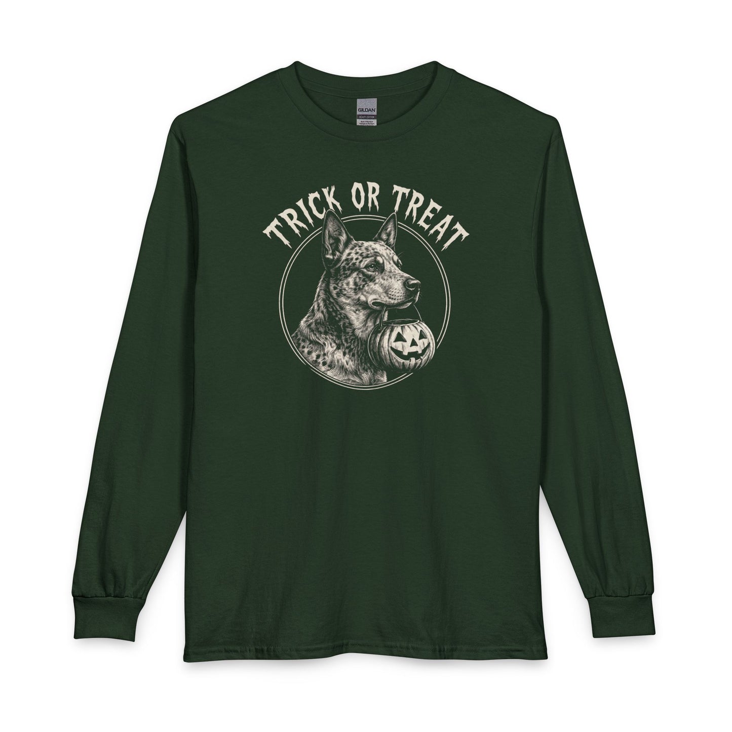 Blue Heeler Trick or Treat Halloween Long Sleeve