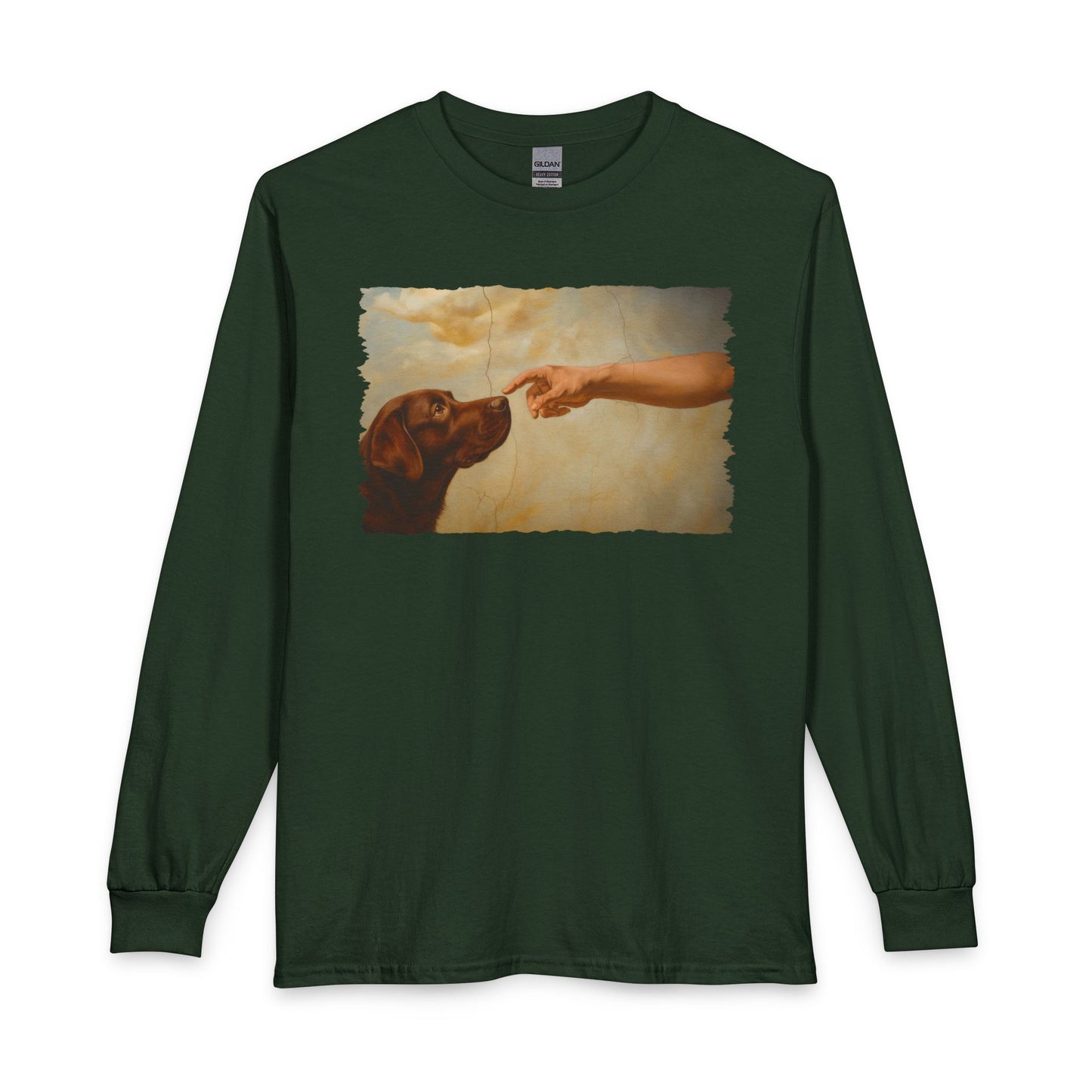 God Creates Chocolate Labrador Long Sleeve