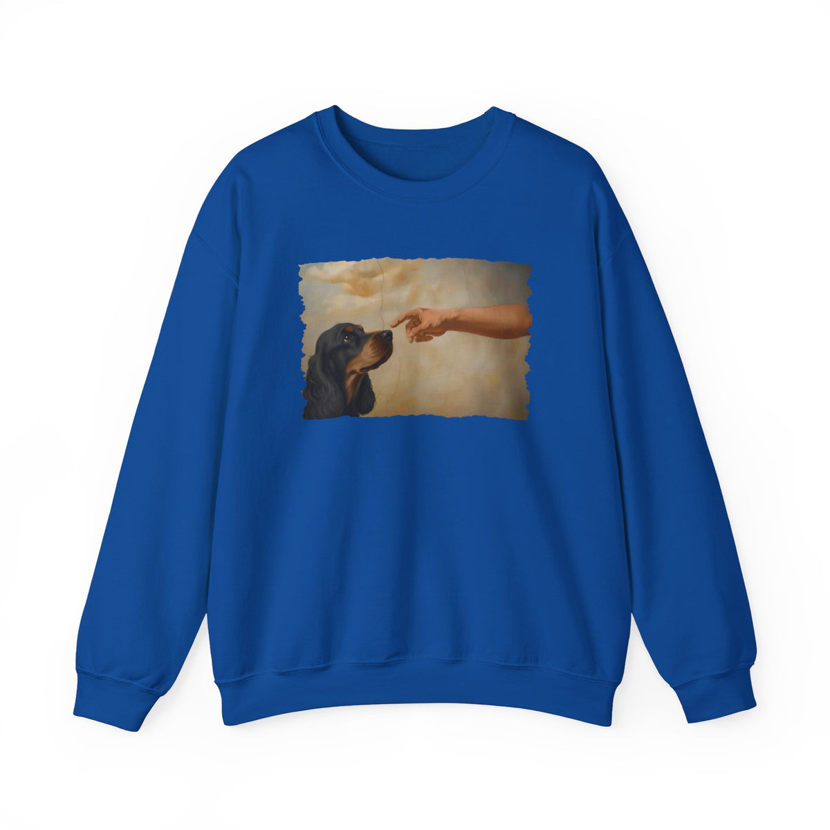 God Creates Black Tan Cocker Spaniel Crewneck Sweatshirt