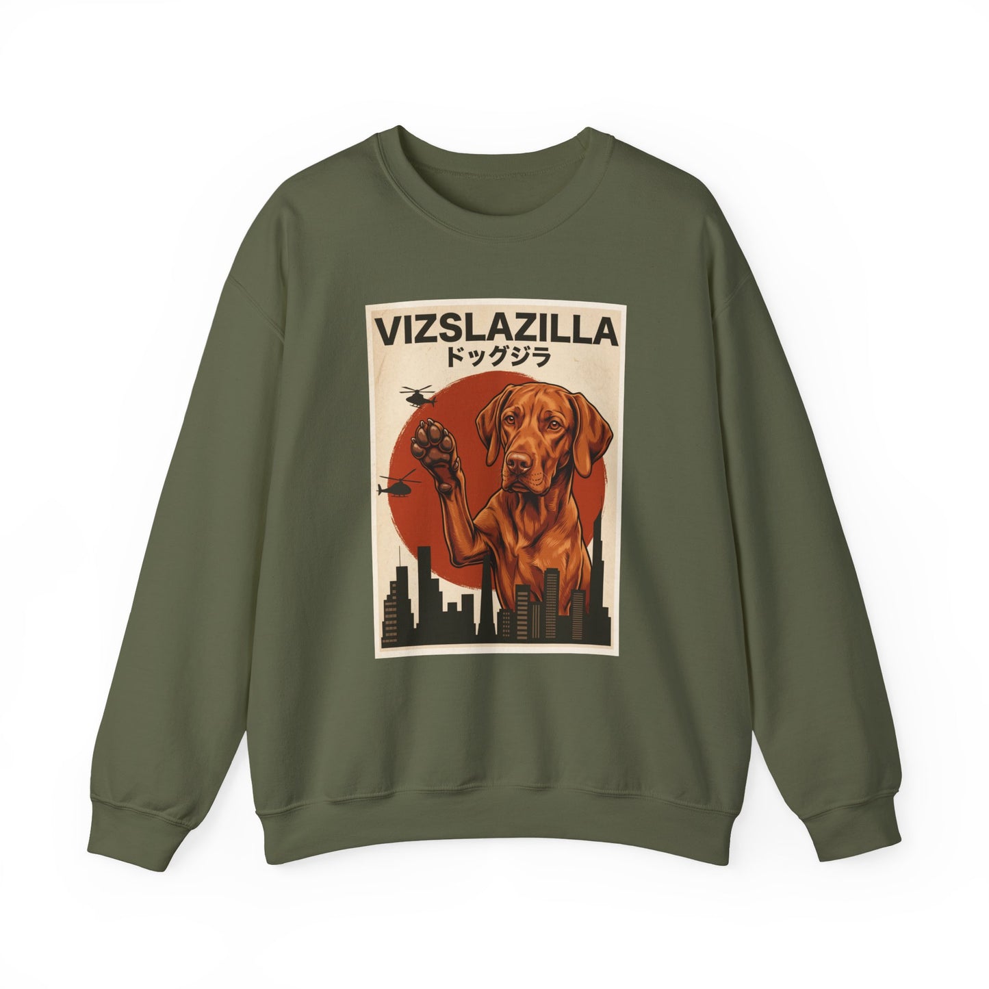 Vizsla Vizslazilla Crewneck Sweatshirt