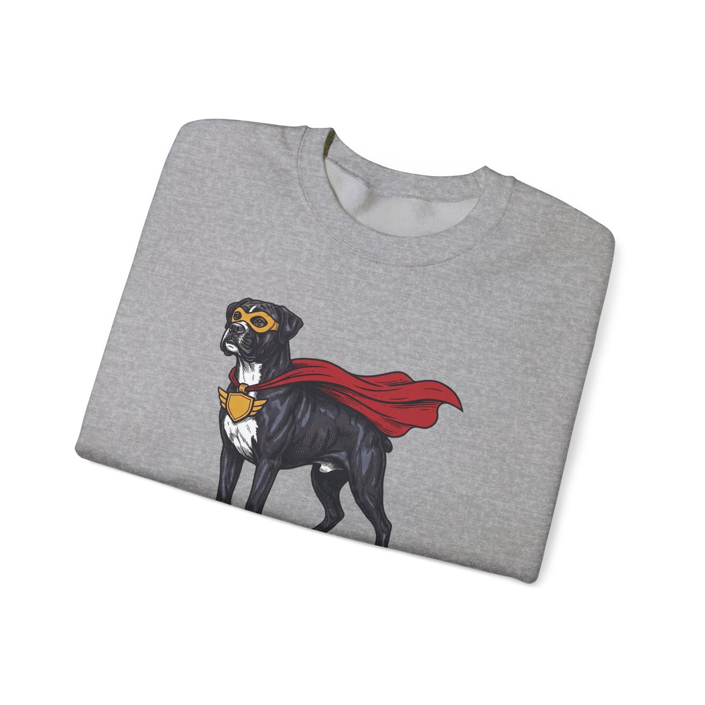 Black Boxer Superhero Crewneck Sweatshirt
