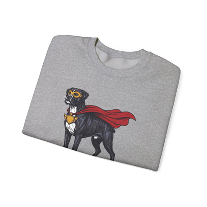 Black Boxer Superhero Crewneck Sweatshirt