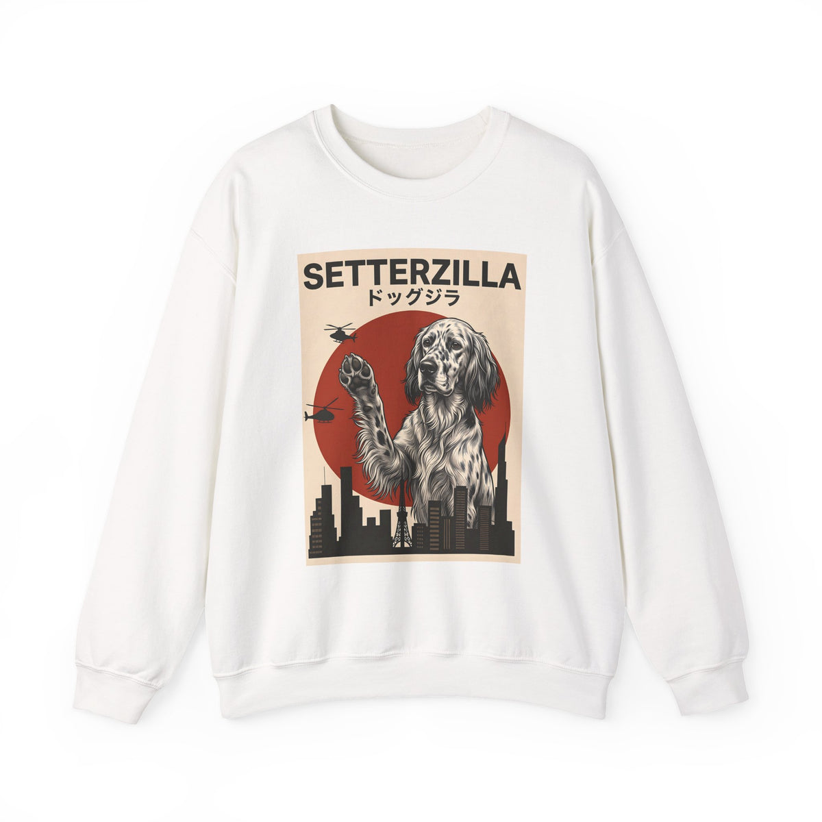 English Setter Setterzilla Crewneck Sweatshirt
