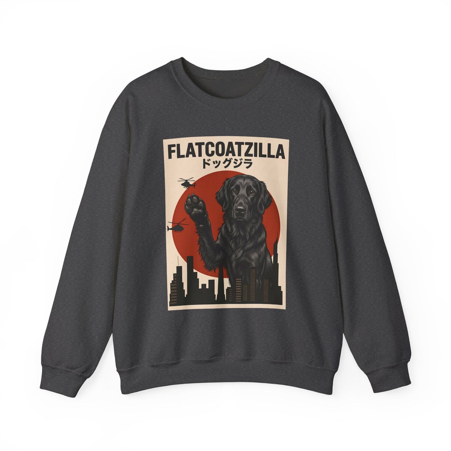 Flat Coated Retriever Flatcoatzilla Crewneck Sweatshirt