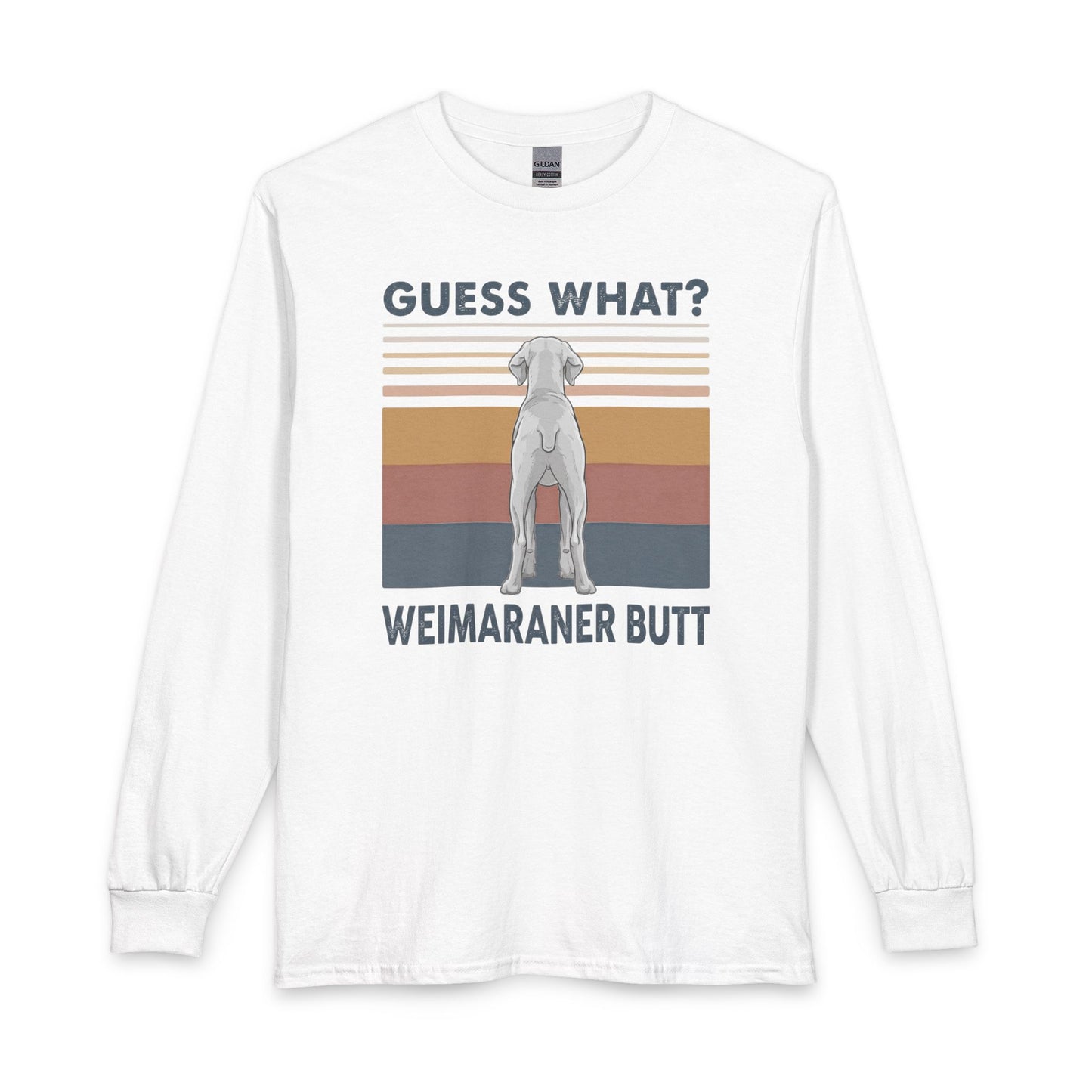 Weimaraner Butt Long Sleeve White