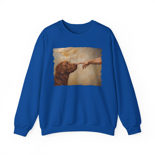 Chesapeake Bay Retriever Creation Crewneck Sweatshirt