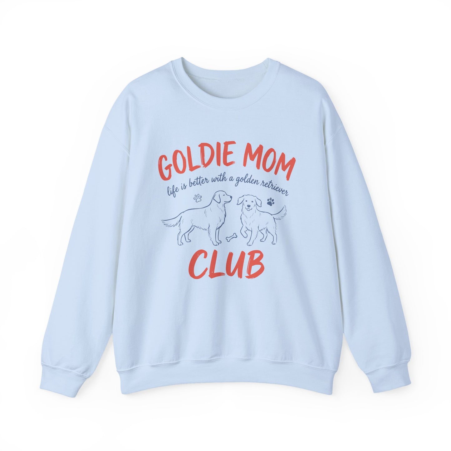 Goldie Mom Club Crewneck Sweatshirt Light Blue