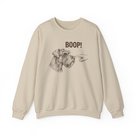 Schnauzer Boop Crewneck Sweatshirt Sand