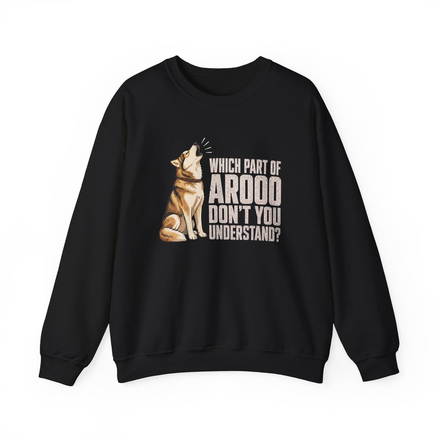 Sable Husky Howl Crewneck Sweatshirt Black