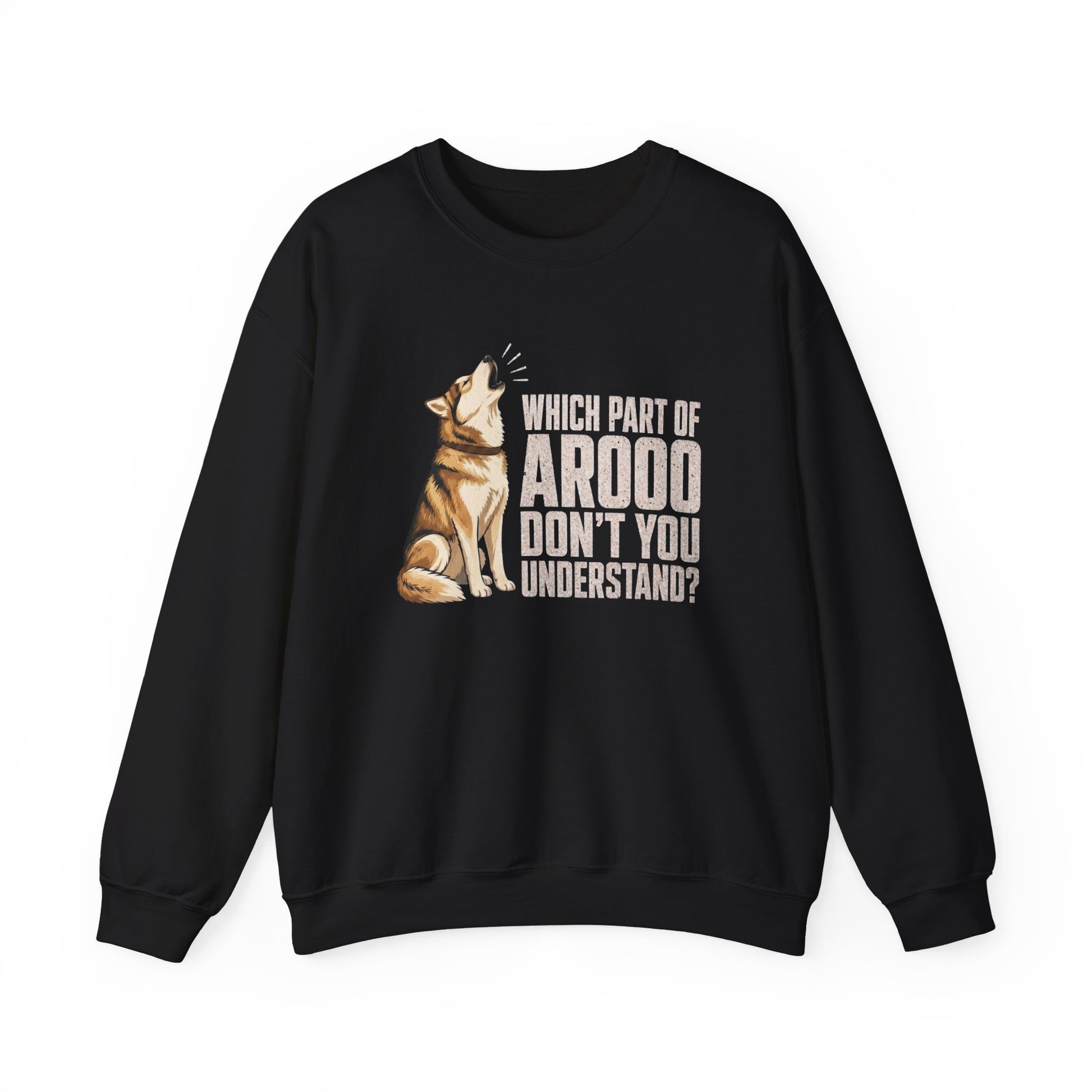 Sable Husky Howl Crewneck Sweatshirt Black