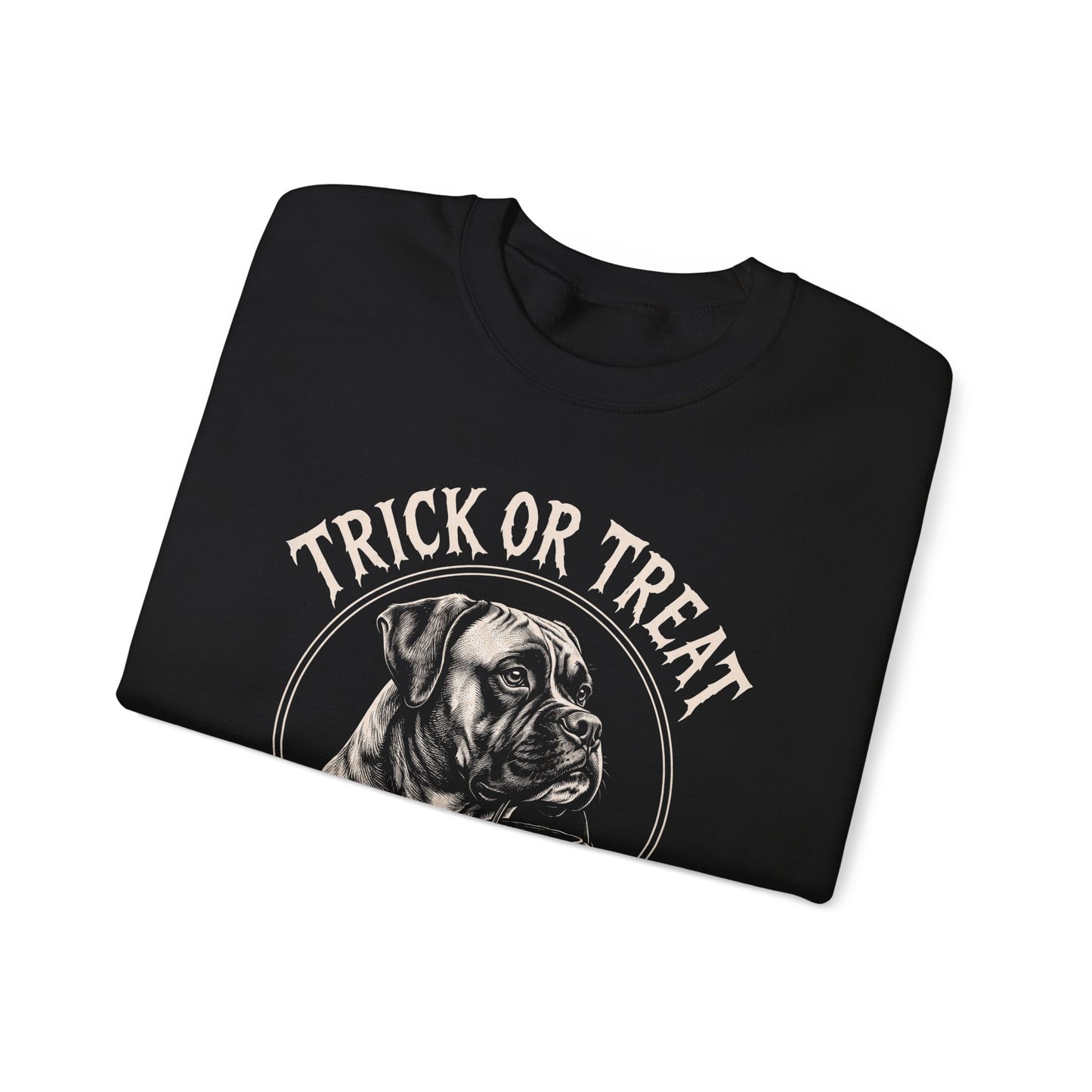 Boxer Trick or Treat Halloween Crewneck Sweatshirt