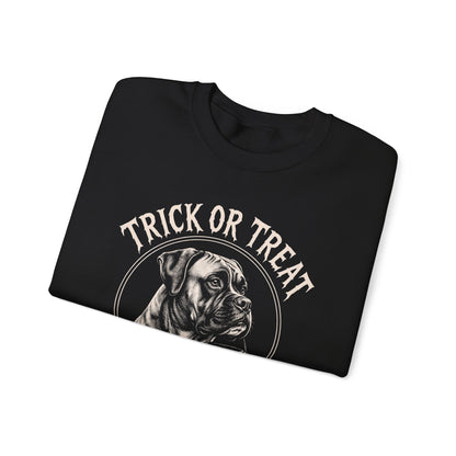 Boxer Trick or Treat Halloween Crewneck Sweatshirt