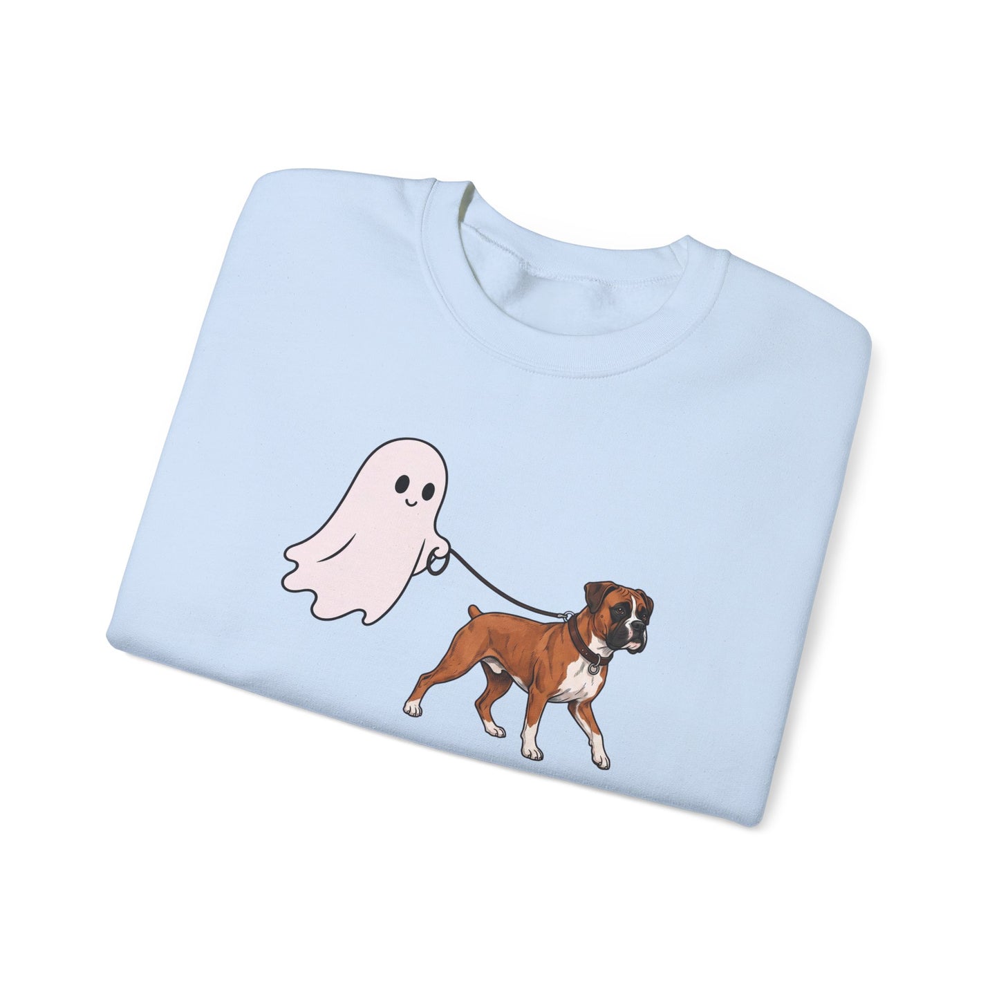 Halloween Ghost Boxer Crewneck Sweatshirt